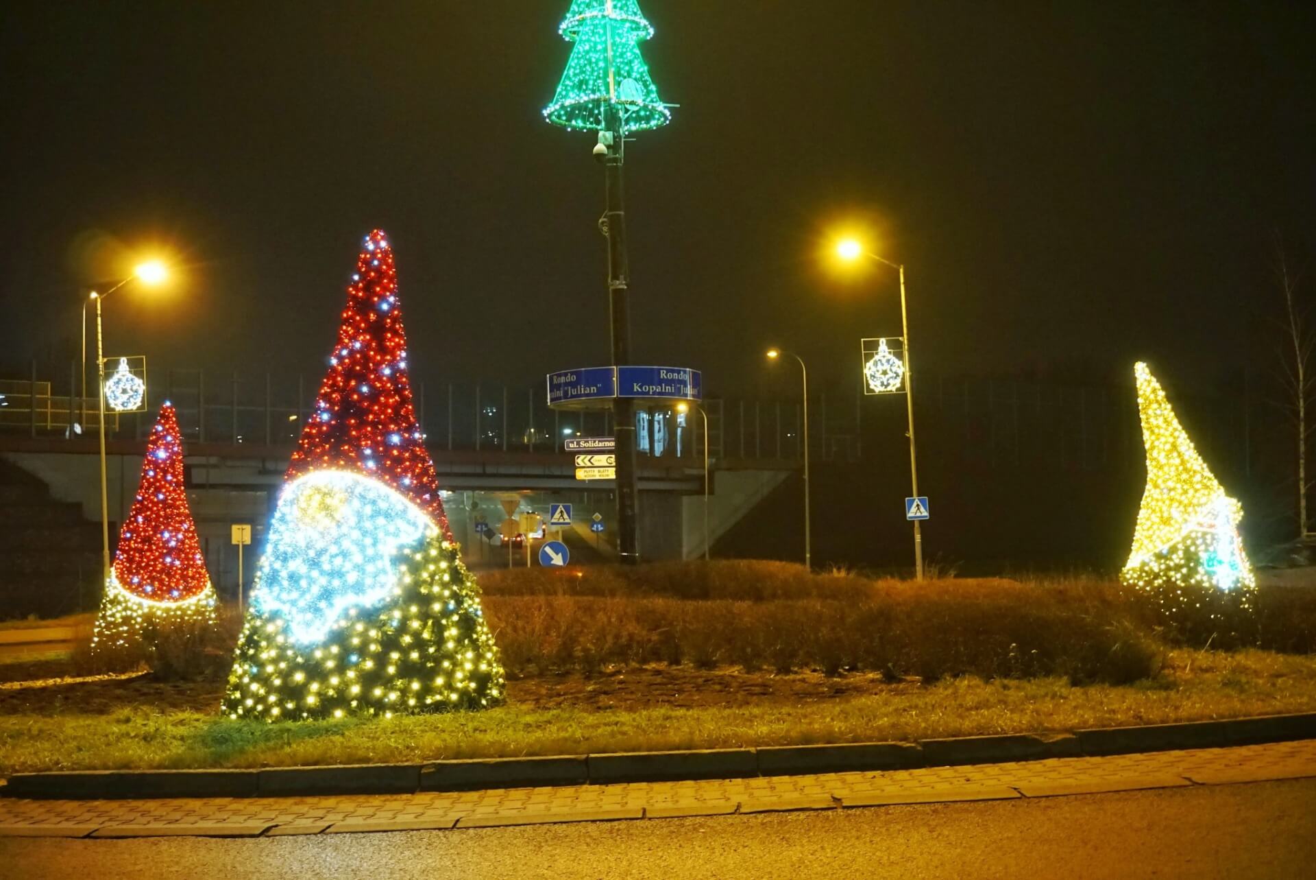 Świąteczne dekoracje w Piekarach Śląskich